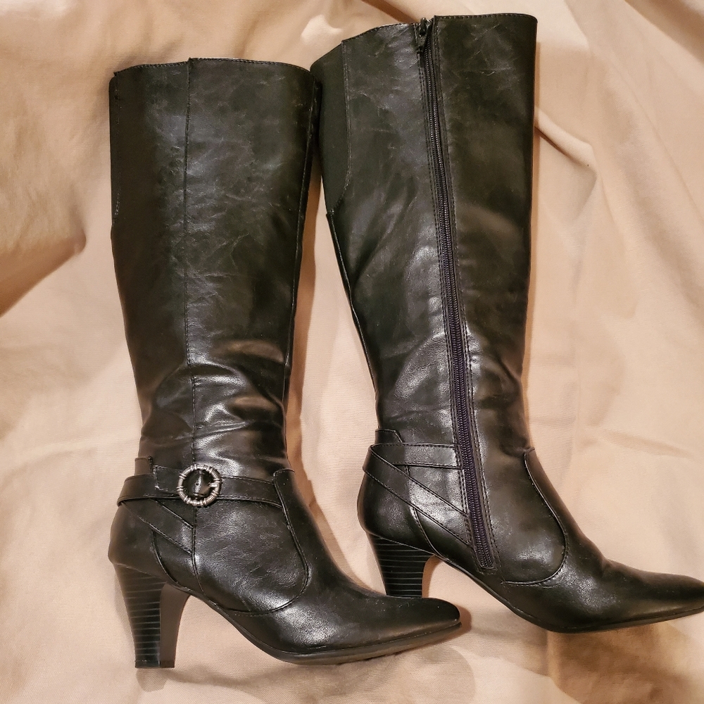 8M Lifestride Tall Black Boots